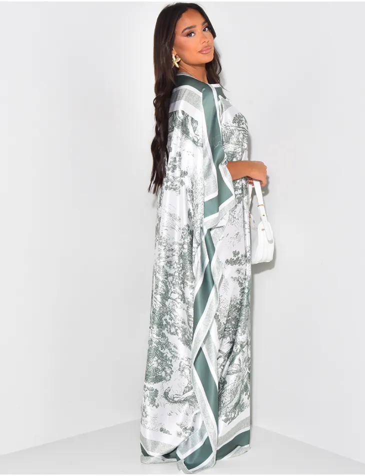 Robe oversize en satin effet foulard oversize / 62297 - JEANS INDUSTRY