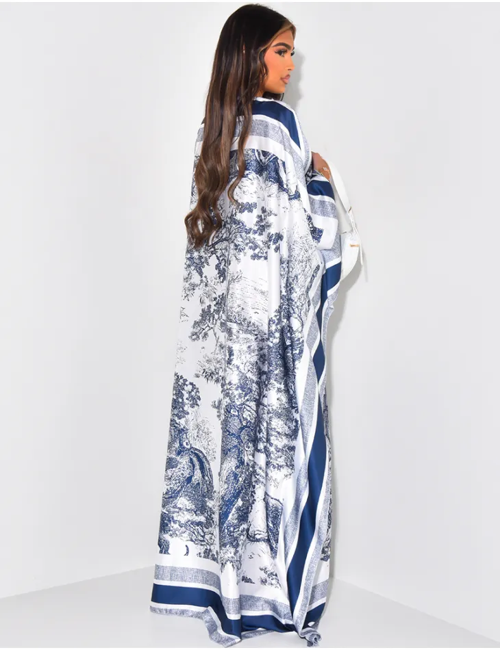 Robe oversize en satin effet foulard oversize / 62297 - JEANS INDUSTRY