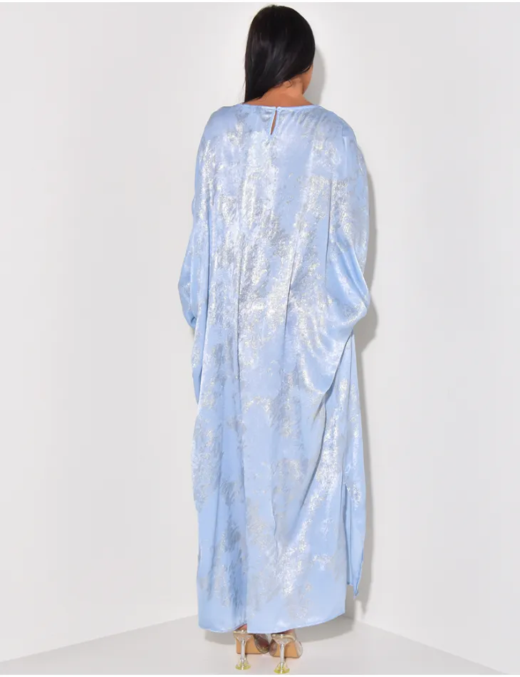 Robe oversize en tissu métallisé à nouer / 61805 - JEANS INDUSTRY