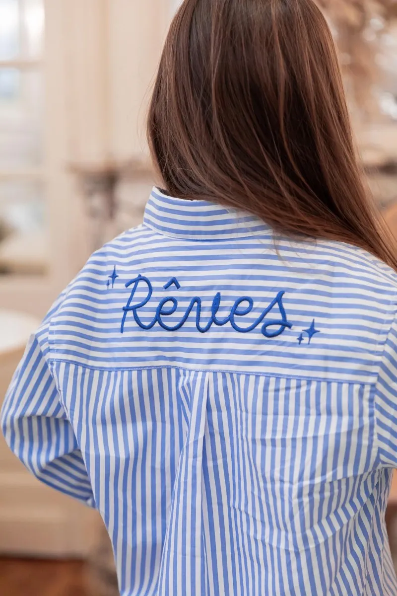 Rêves Bleue - Chemise Femme rayée matchy matchy