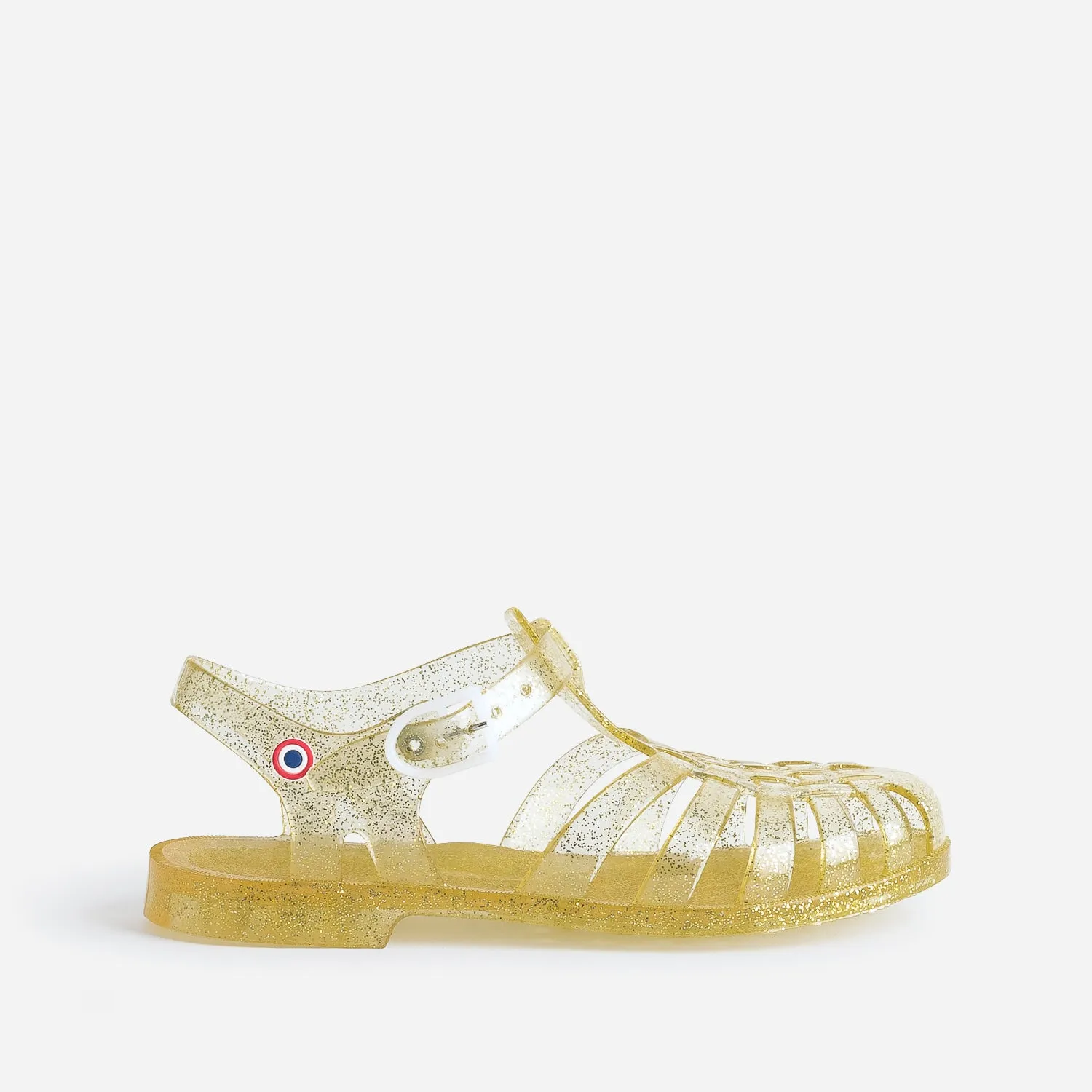 Sandale MEDUSE jaune pailletée en plastique - Sandales Femme | ERAM