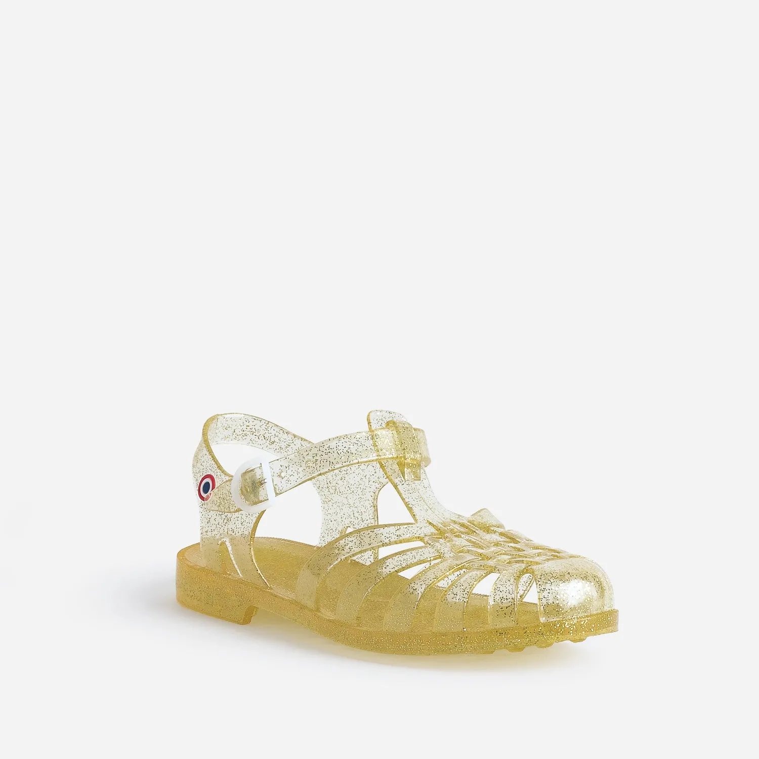 Sandale MEDUSE jaune pailletée en plastique - Sandales Femme | ERAM