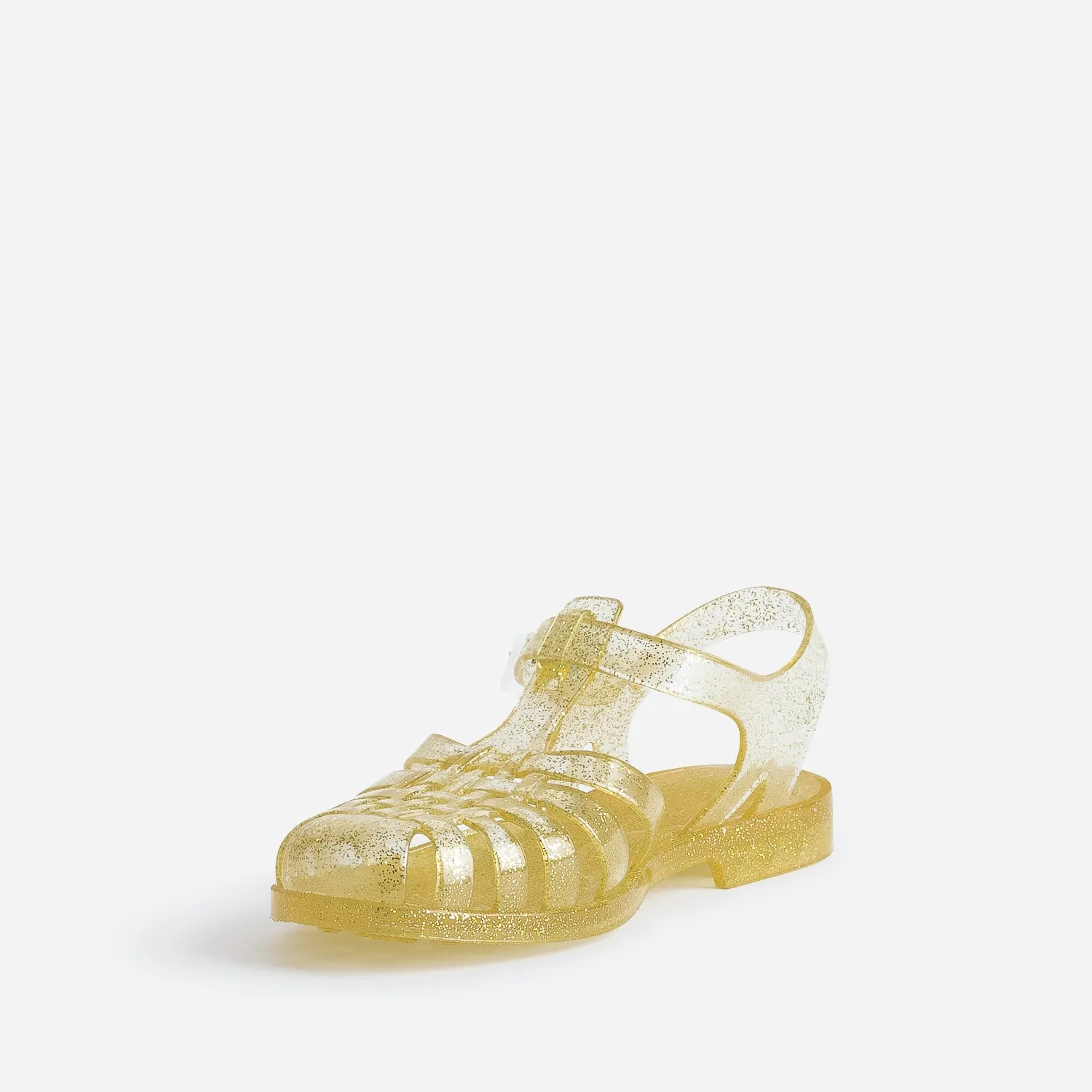 Sandale MEDUSE jaune pailletée en plastique - Sandales Femme | ERAM