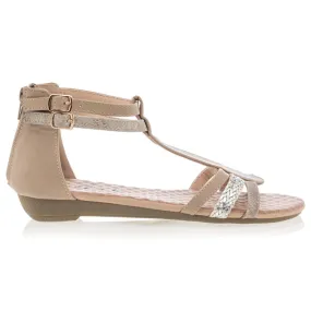 Sandales / nu-pieds Femme Beige Divina : Sandales / Nu-pieds . Besson Chaussures