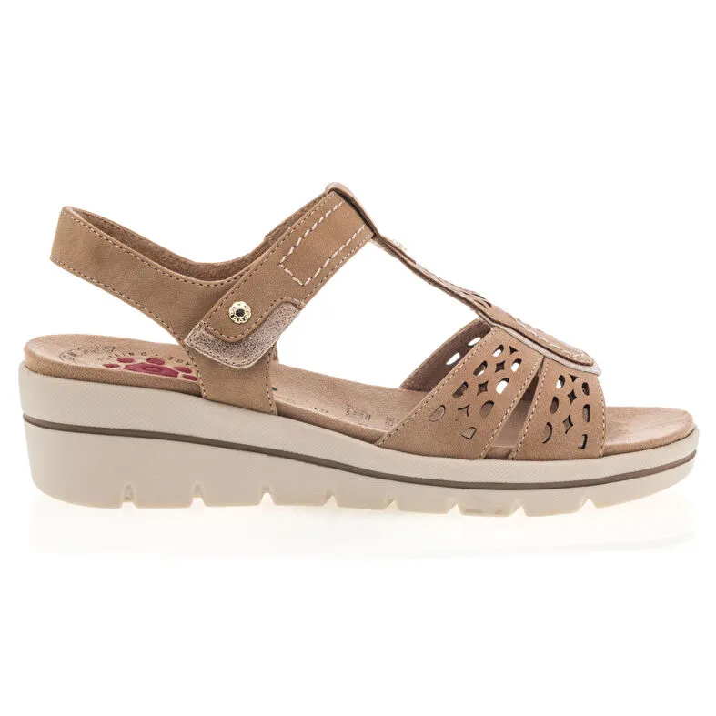 Sandales / nu-pieds Femme Marron Relife : Sandales / Nu-pieds . Besson Chaussures