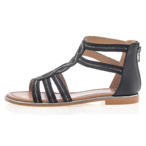 Sandales / nu-pieds Femme Noir Nomade Paradise : Sandales / Nu-pieds . Besson Chaussures