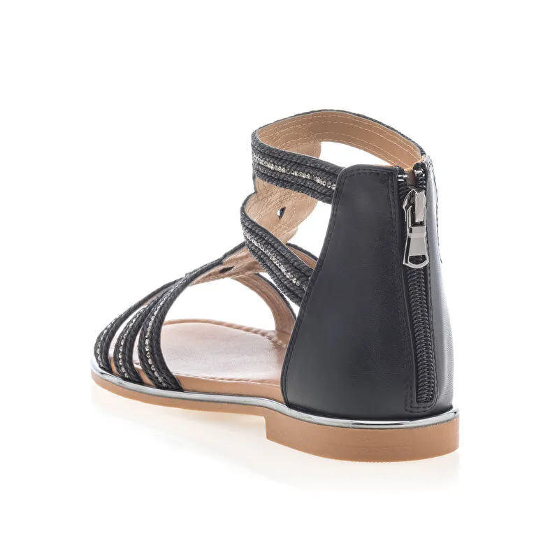 Sandales / nu-pieds Femme Noir Nomade Paradise : Sandales / Nu-pieds . Besson Chaussures