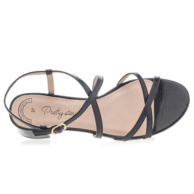 Sandales / nu-pieds Femme Noir Pretty Stories : Sandales / Nu-pieds . Besson Chaussures