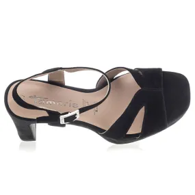 Sandales / nu-pieds Femme Noir Tamaris : Sandales / Nu-pieds . Besson Chaussures