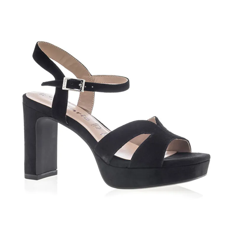 Sandales / nu-pieds Femme Noir Tamaris : Sandales / Nu-pieds . Besson Chaussures