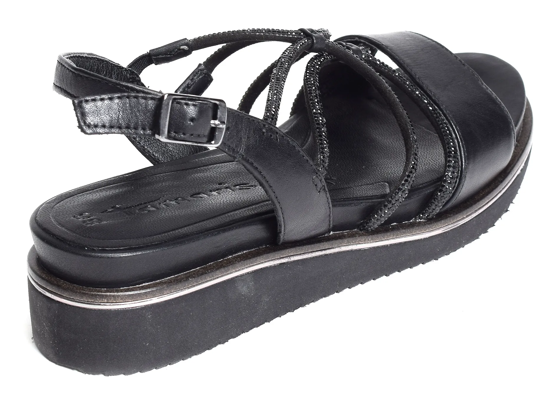 sandales compensees Tamaris  28257 noir 