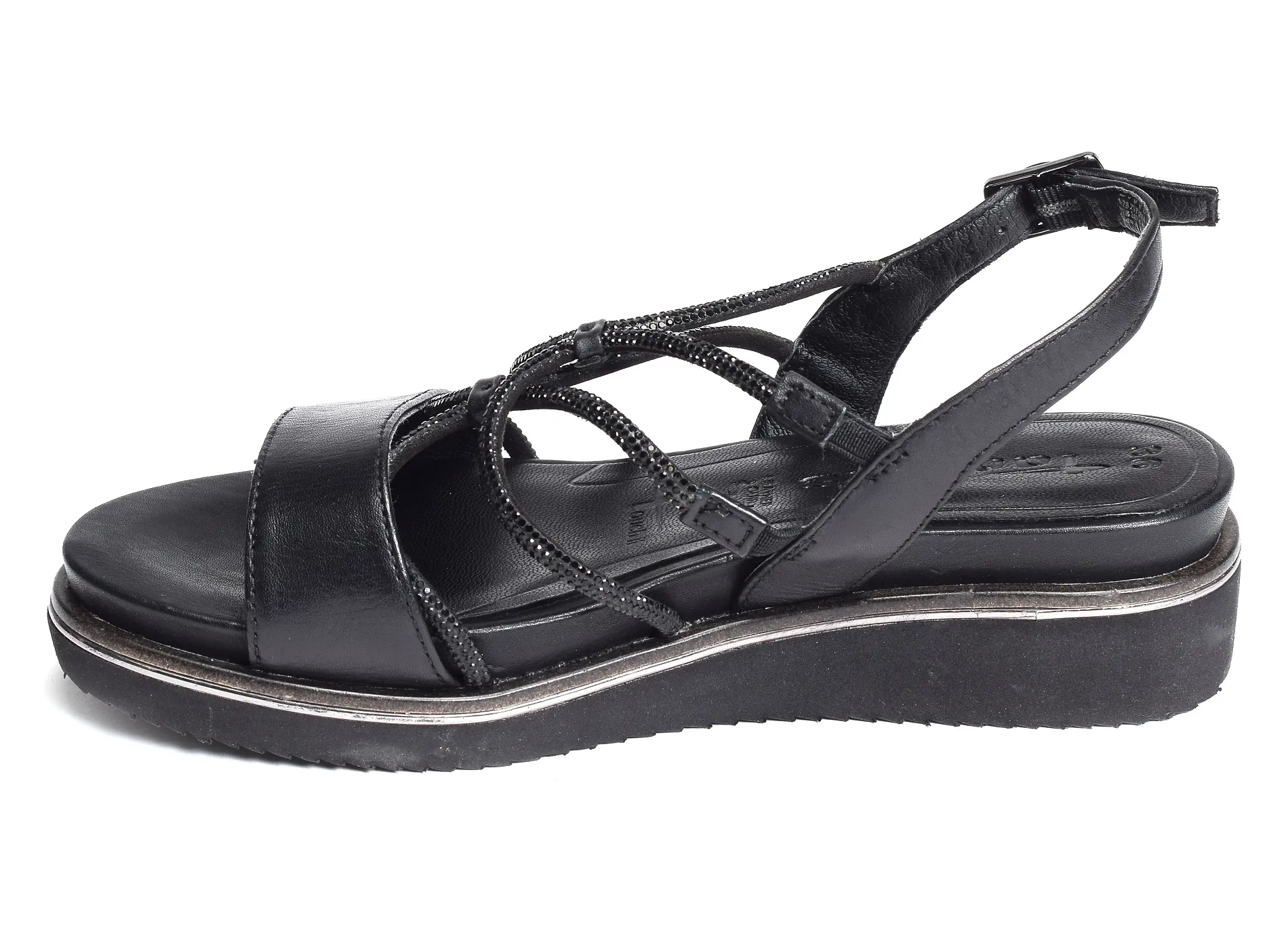 sandales compensees Tamaris  28257 noir 