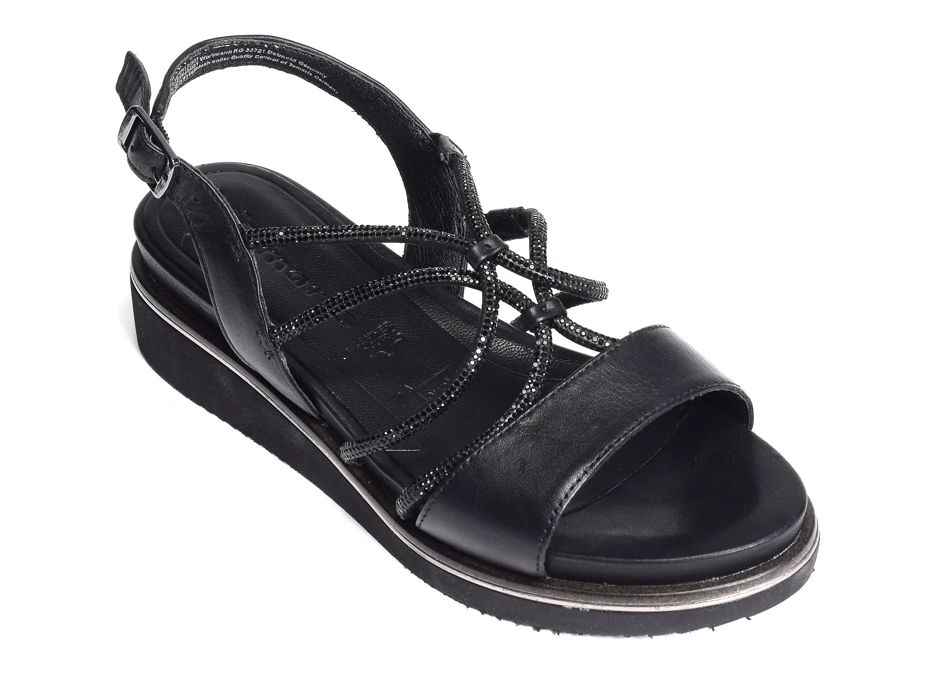 sandales compensees Tamaris  28257 noir 