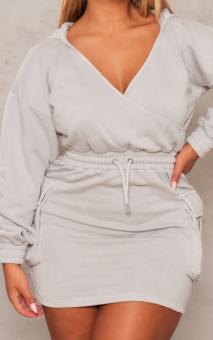 Shape Robe pull en sweat gris clair  oversize délavée