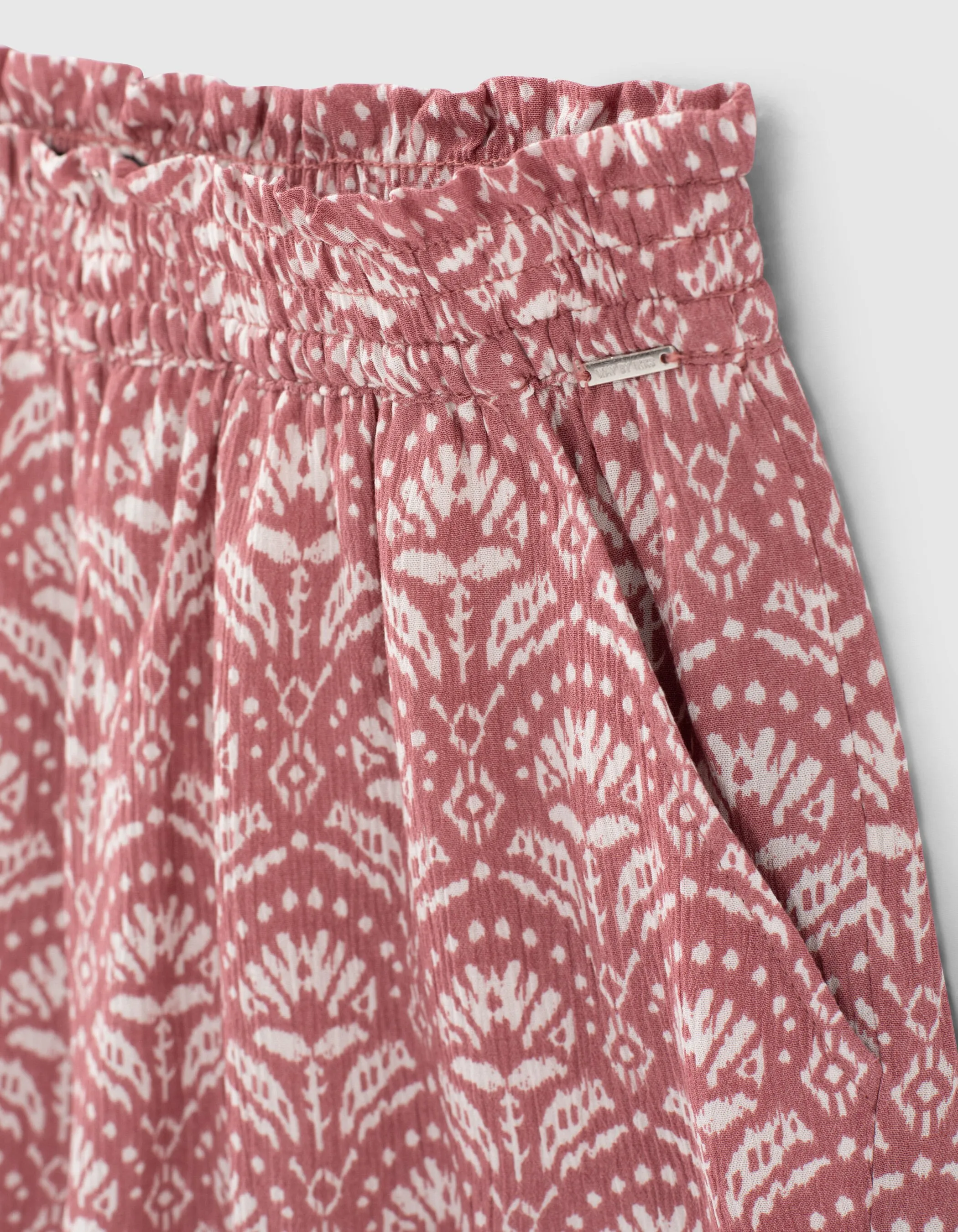 Short bois de rose Ecovero® imprimé batik fille