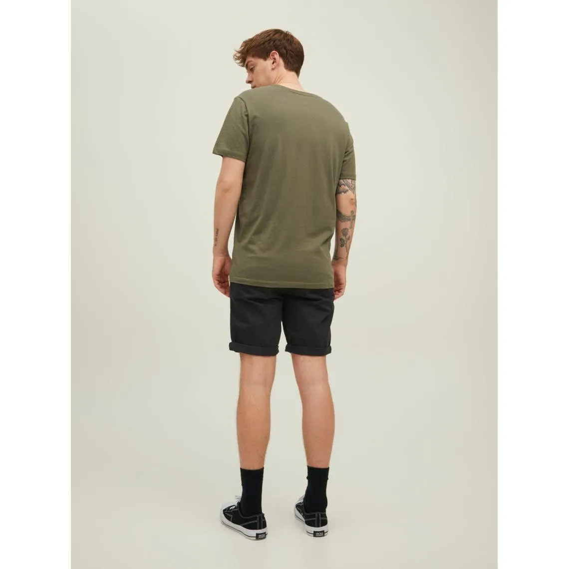 Short chino homme noir en coton | 3 Suisses