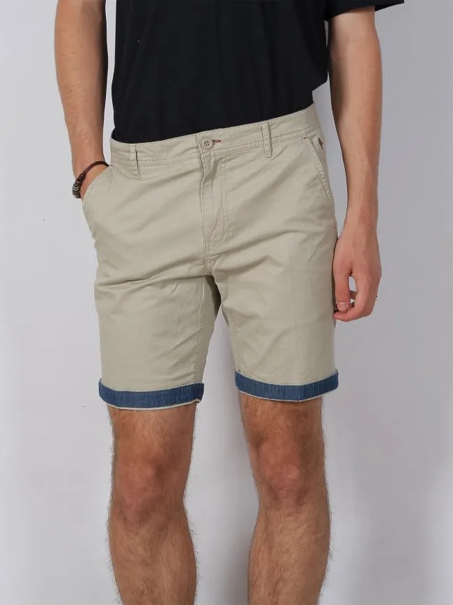 Short chino quadrillé cally beige homme - Sun Valley | wimod