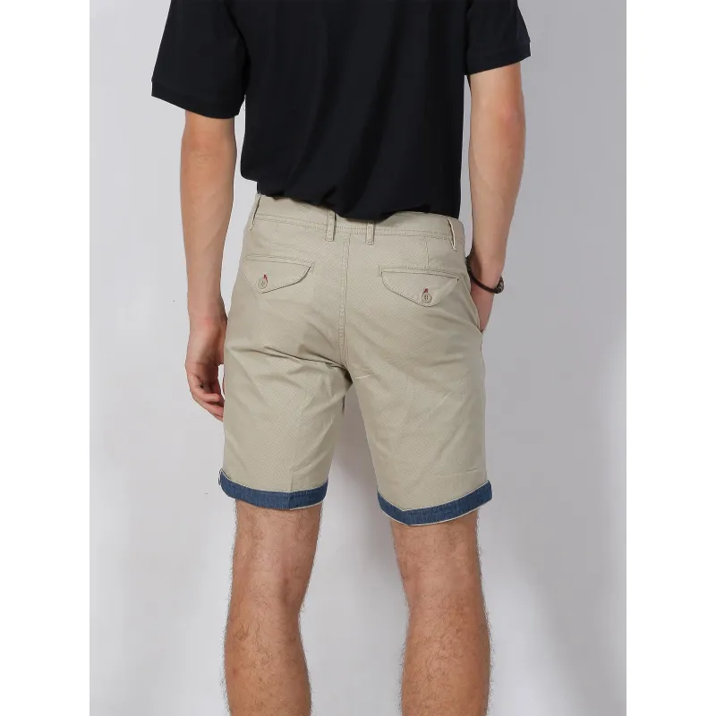 Short chino quadrillé cally beige homme - Sun Valley | wimod