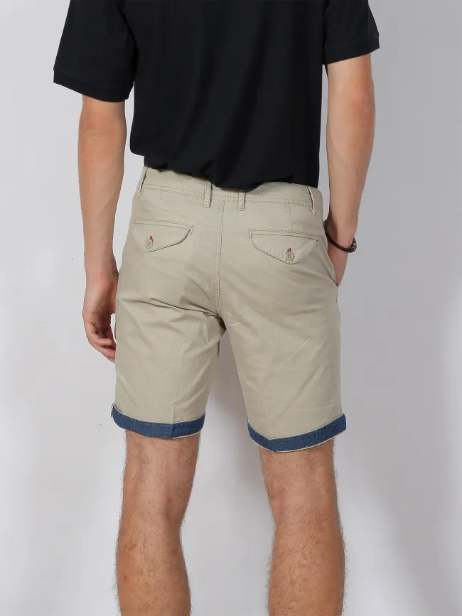 Short chino quadrillé cally beige homme - Sun Valley | wimod