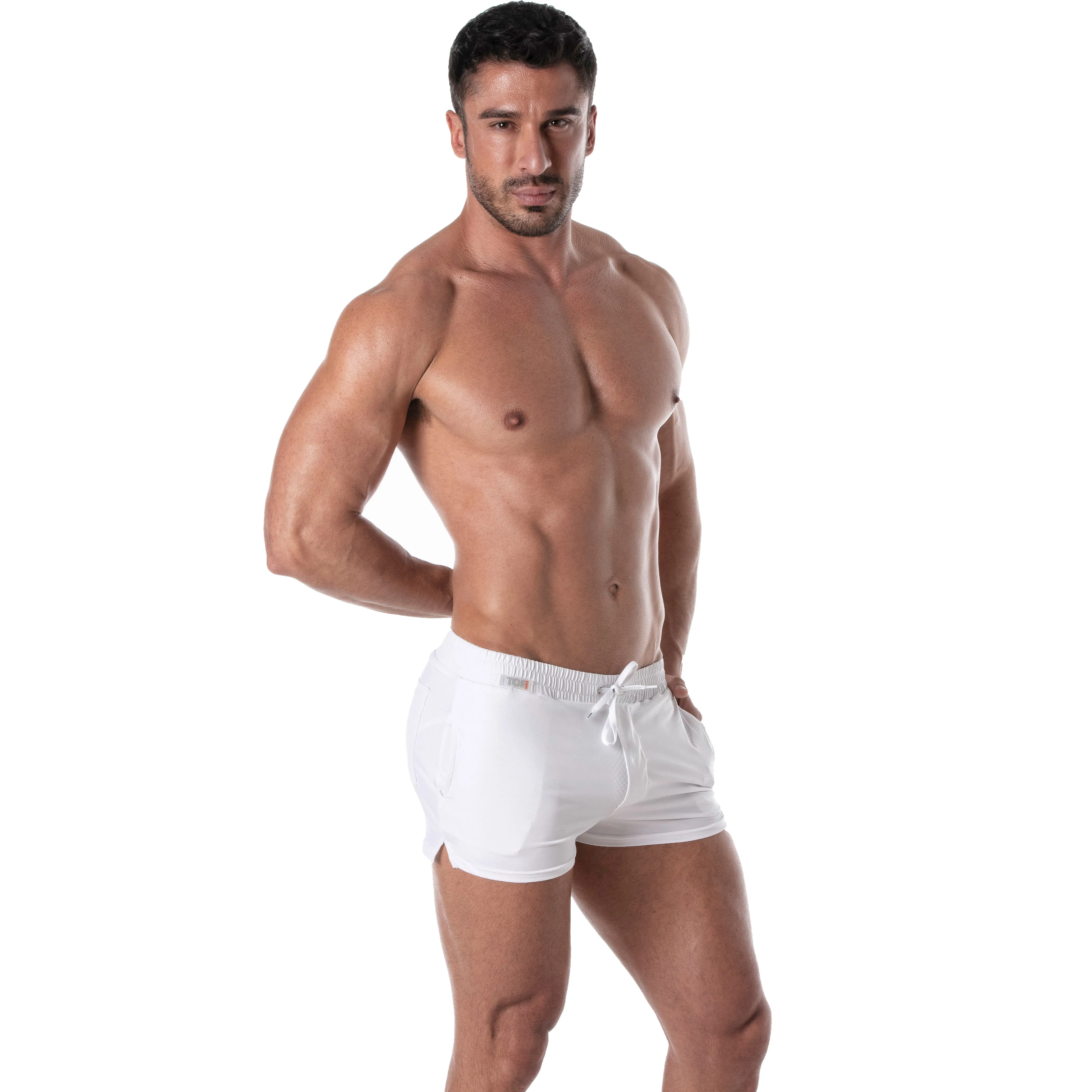 Short de bain Holidays TOF PARIS - blanc - TOF Paris : vente short ...