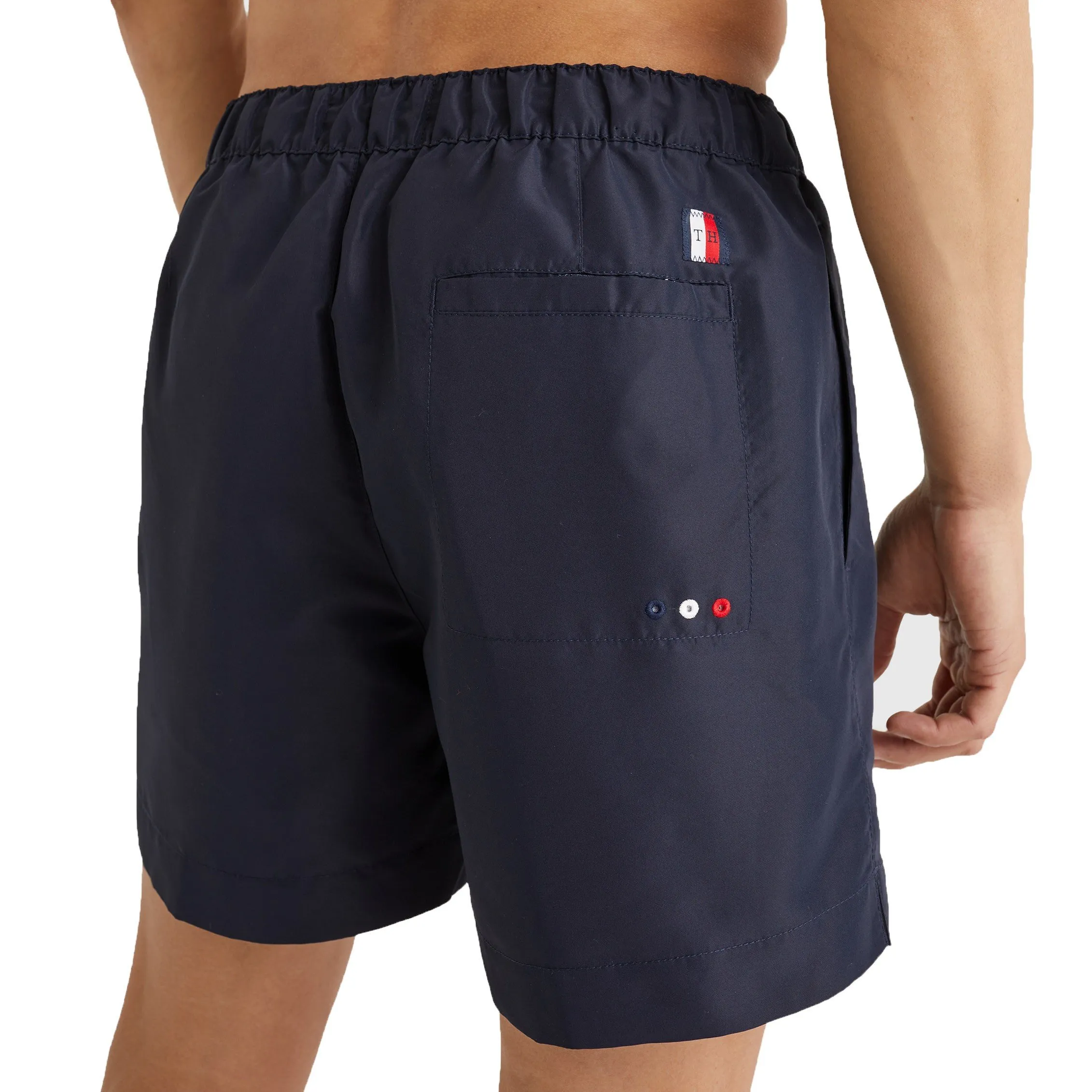 Short de bain mi-long Tommy à logo signature - bleu marine - Tommy ...