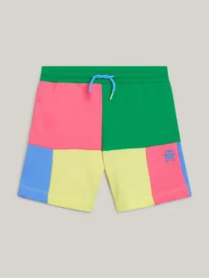 Short de jogging TH Monogram colour-block | Vert | Tommy Hilfiger