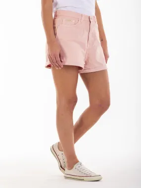 Short denim couleur taille haute BREE 'Rica Lewis' - Rose