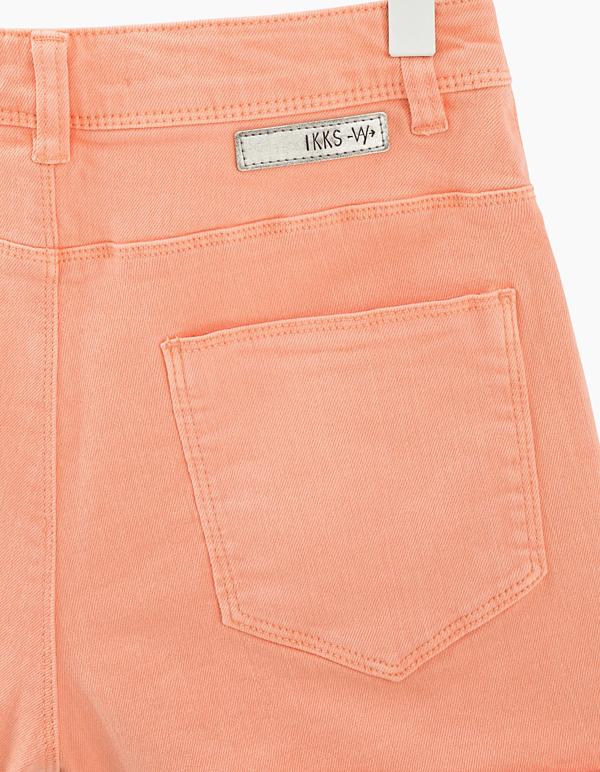 Short mom en jean corail fille 