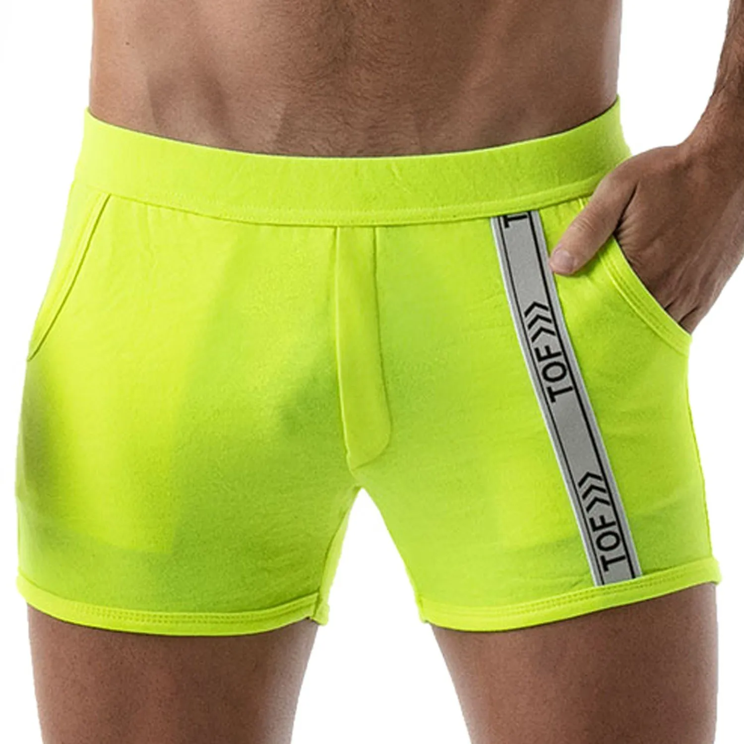 Short Neon Gym - jaune fluo - TOF Paris : vente short homme TOF Paris