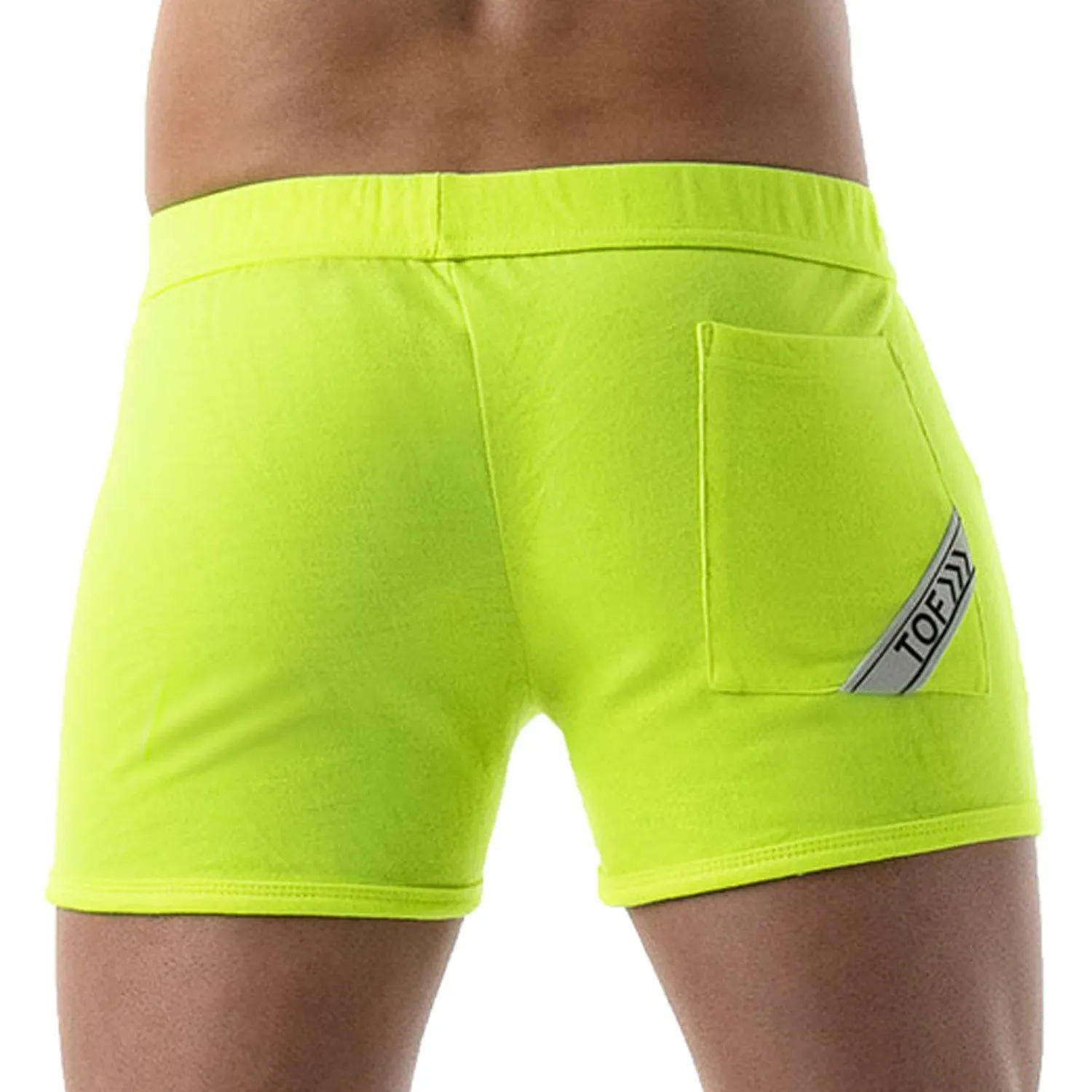 Short Neon Gym - jaune fluo - TOF Paris : vente short homme TOF Paris