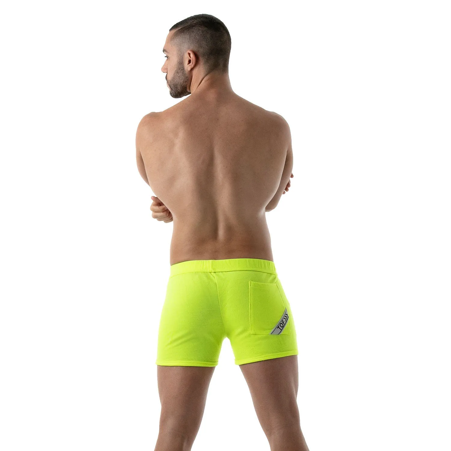 Short Neon Gym - jaune fluo - TOF Paris : vente short homme TOF Paris