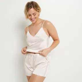 SHORT SATIN BLANC | RougeGorge