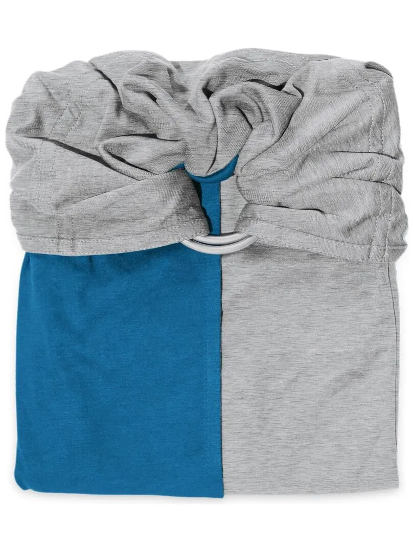 Sling - La Petite Echarpe Sans Nœud - Gris Chiné, Bleu Canard (réversible) - Gris Bleu