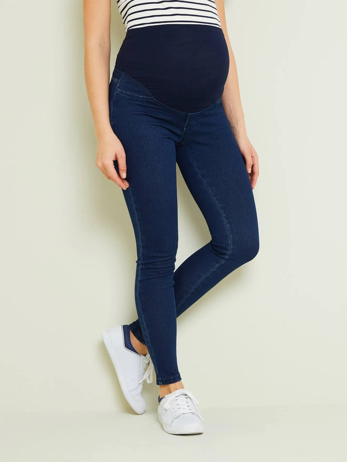 Super skinny de grossesse effet jean denim brut - Vertbaudet