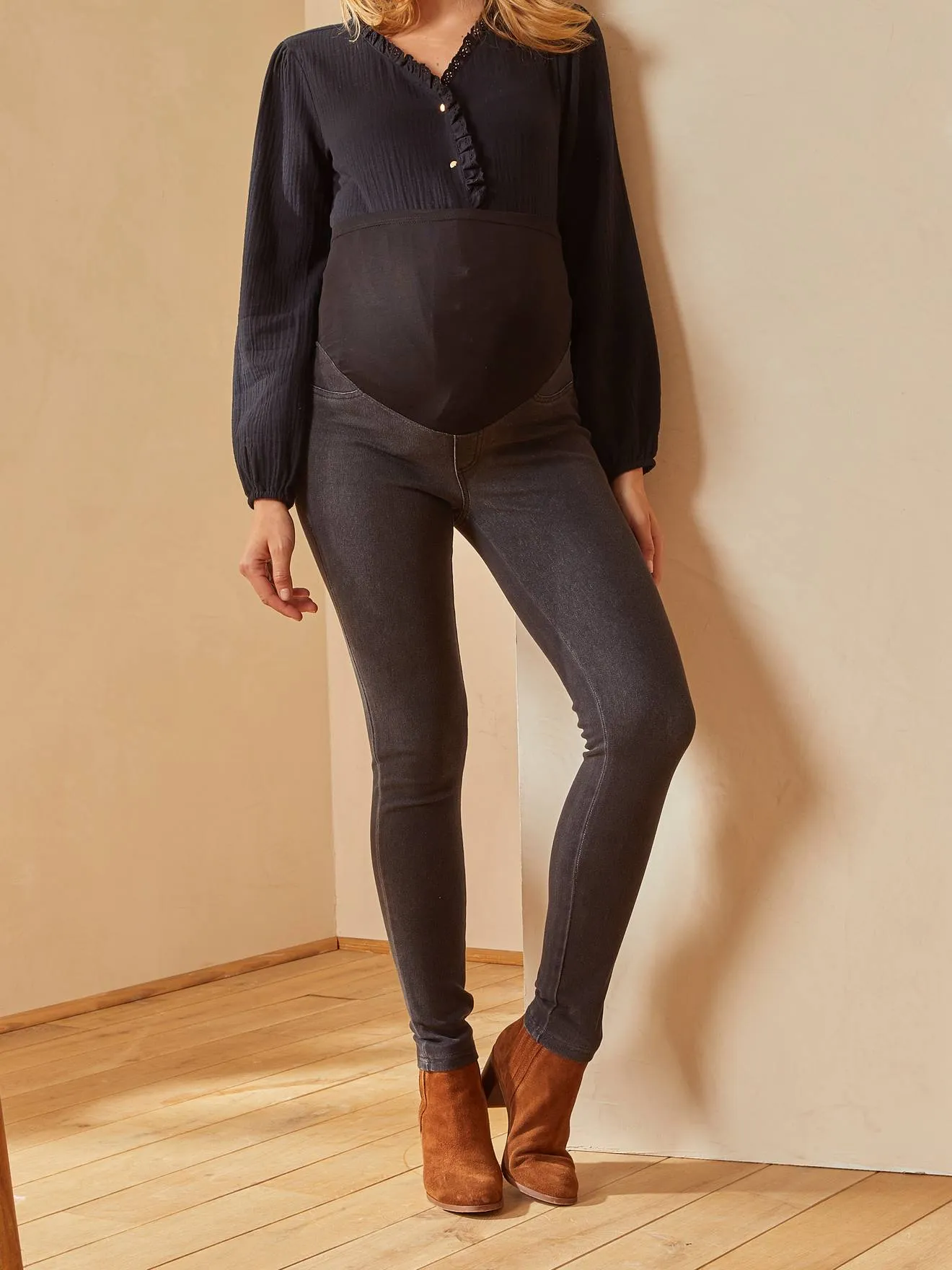 Super skinny de grossesse effet jean denim brut - Vertbaudet