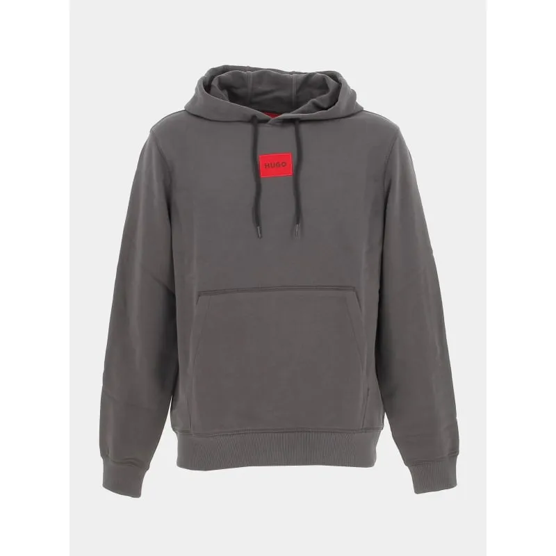 Sweat à capuche daratschi gris anthracite homme - Hugo | wimod