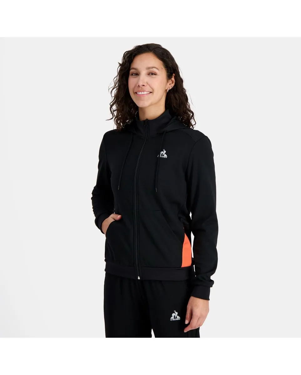 Sweat à capuche Femme TRAINING FZ HOODY N1 W Noir