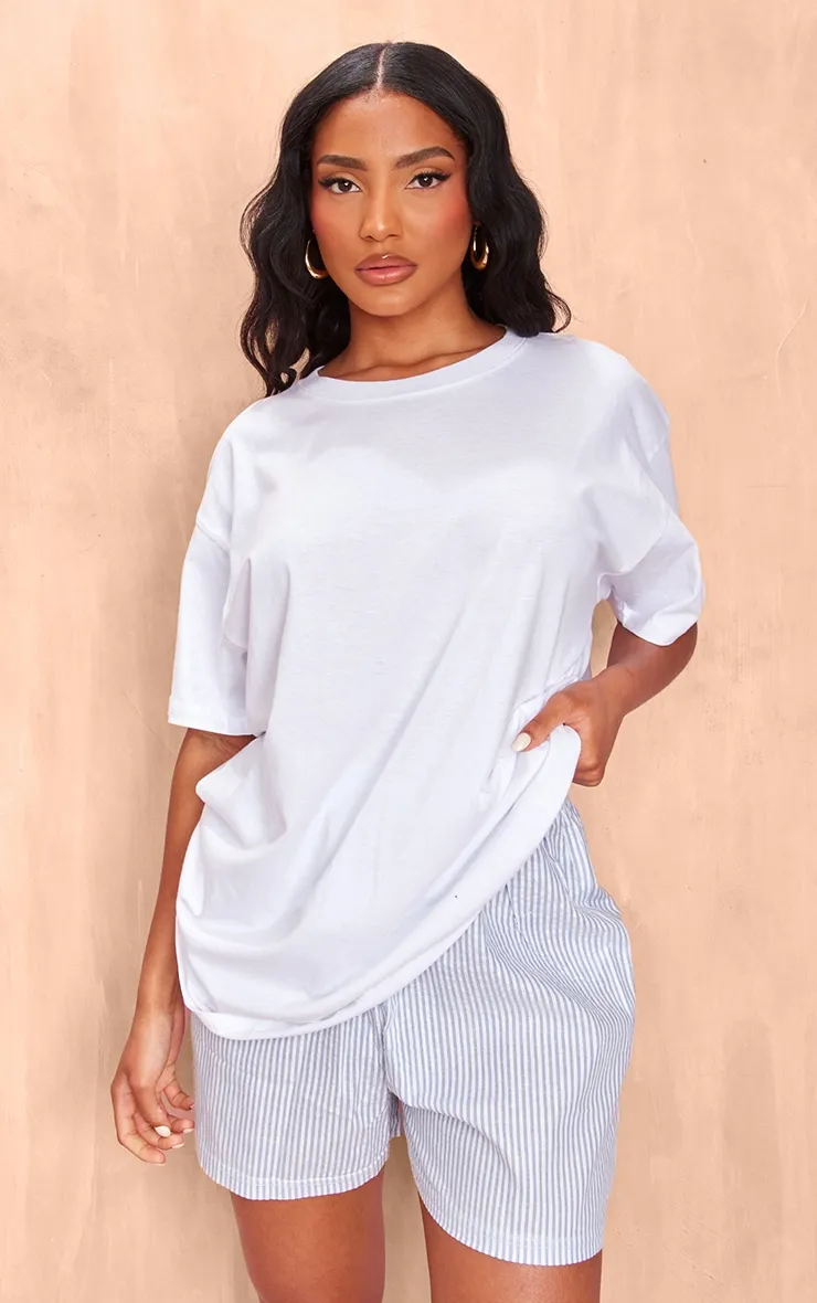 T-shirt oversize blanc imprimé Self Care