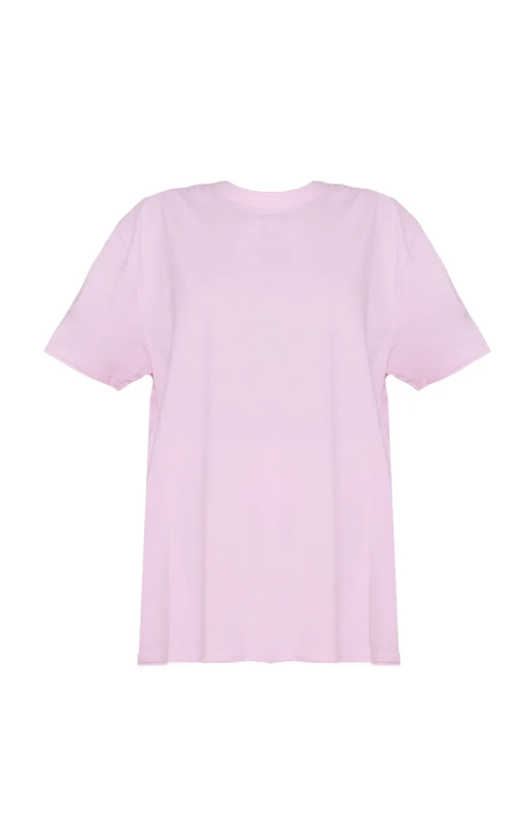 T-shirt oversize en coton biologique rose tendre