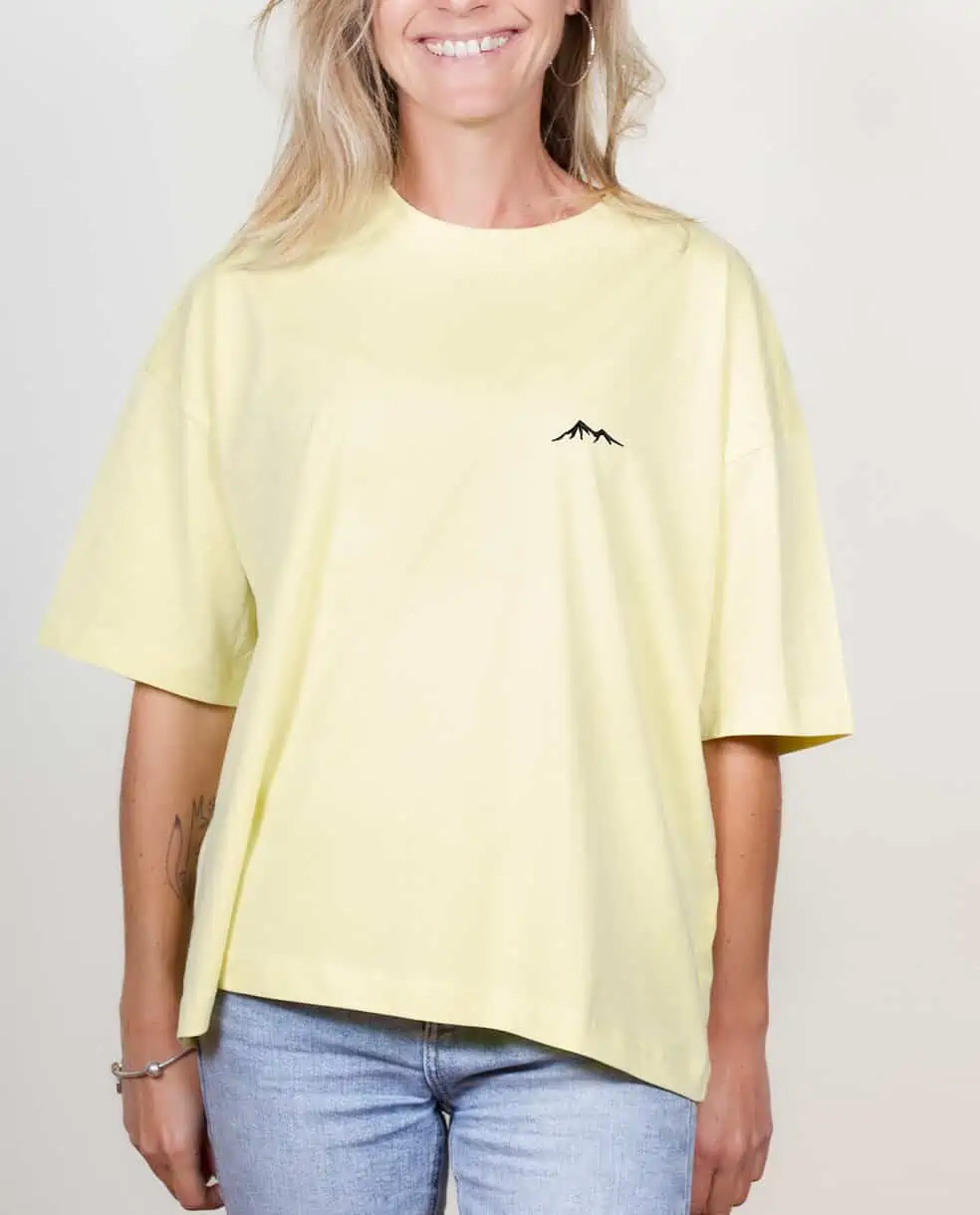 T SHIRT OVERSIZE FEMME BRODE : MONTAGNES - Les Savoyards