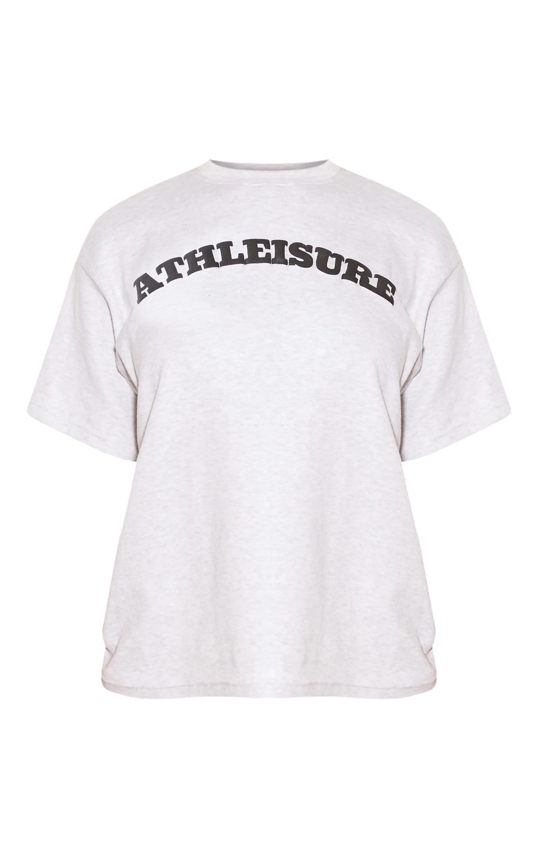 T-shirt oversize gris chiné à slogan Athleisure imprimé