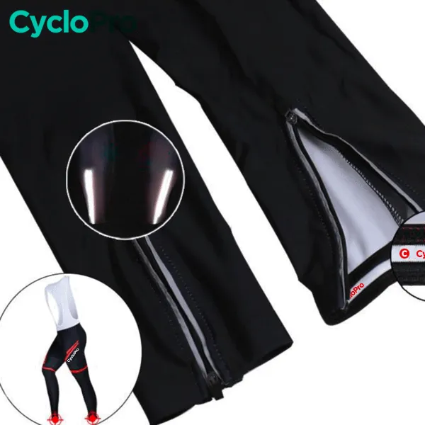 Tenue cycliste automne Noire et Rouge - Confort+