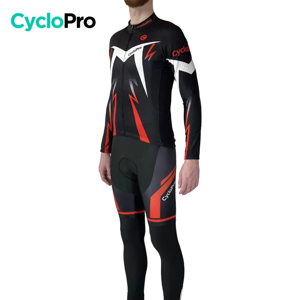 Tenue cycliste automne Noire et Rouge - Confort+