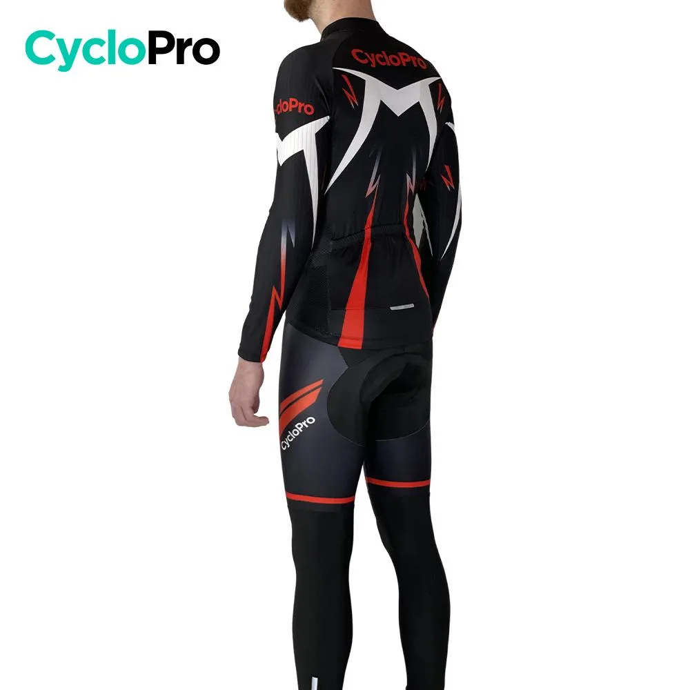 Tenue cycliste automne Noire et Rouge - Confort+