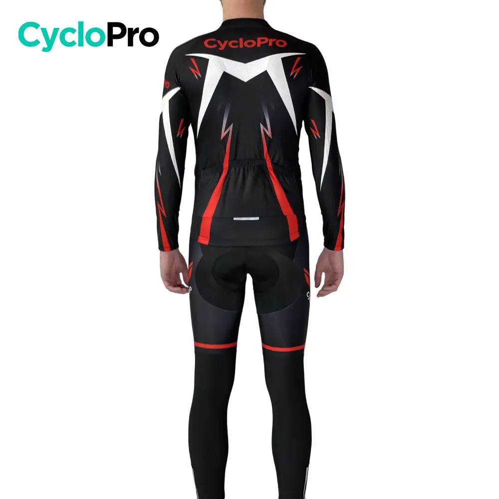 Tenue cycliste automne Noire et Rouge - Confort+