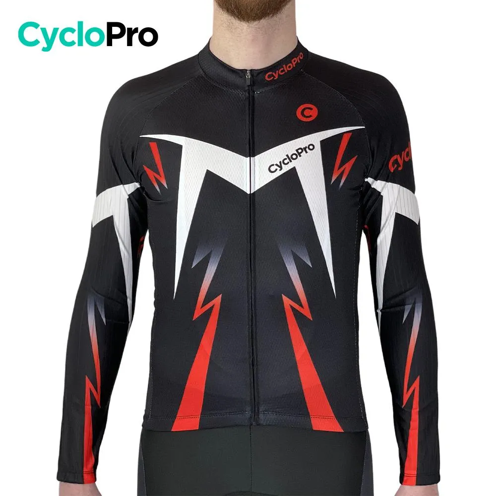 Tenue cycliste automne Noire et Rouge - Confort+