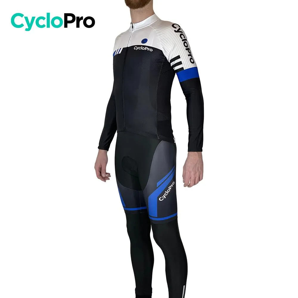 Tenue cycliste hiver Bleue et blanche - Pro+