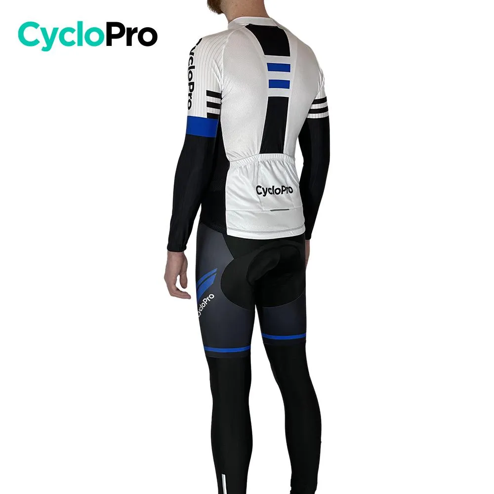 Tenue cycliste hiver Bleue et blanche - Pro+