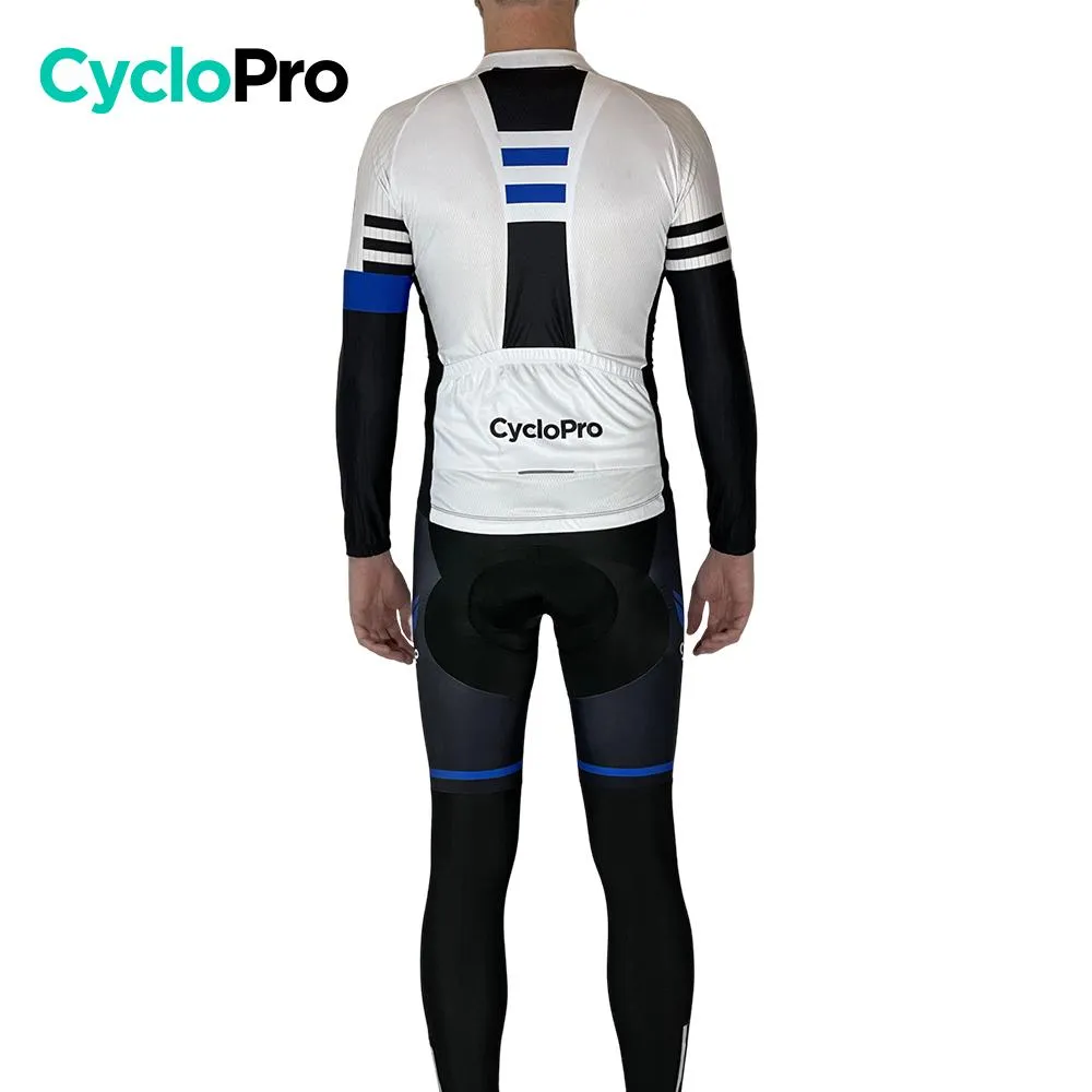 Tenue cycliste hiver Bleue et blanche - Pro+