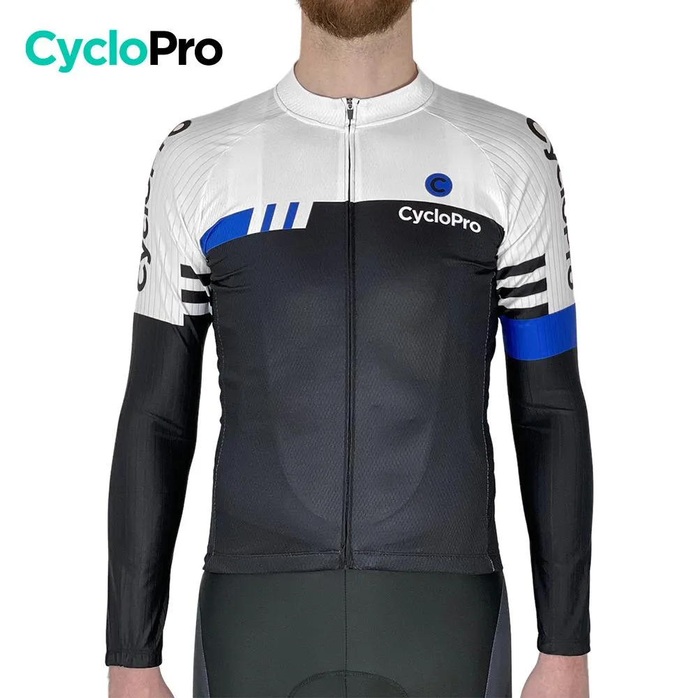 Tenue cycliste hiver Bleue et blanche - Pro+